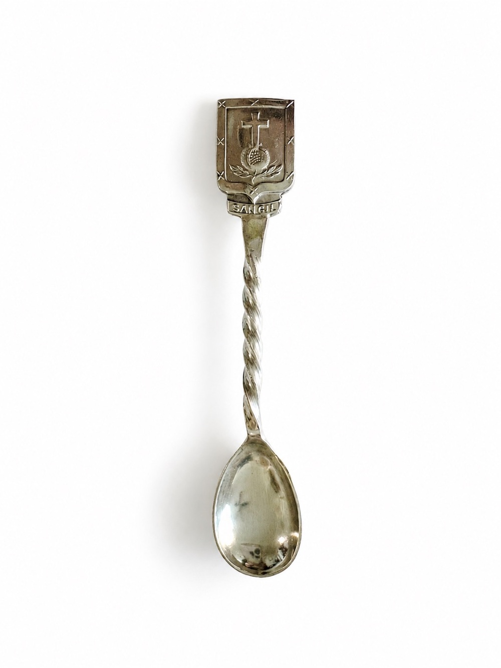 Vintage Mid-Century Modern T.P.P. Bogotá Coin Silver Collectible Small Spoon